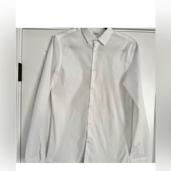 Zara Other - New, Zara Men's White Stretchy Shirt, M, SuperSlim